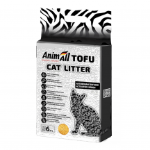 AnimAll Tofu Carbon Соєвий наповнювач котячого туалету, з активованим вугіллям, 2,6 кг (6 л)