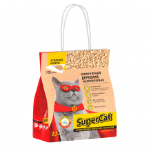 Наповнювач для котячого туалету SuperCat Дерев'яний комкуючий 2.1 кг (3 л)