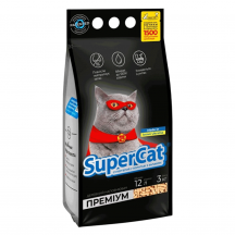 Наповнювач для котячого туалету SuperCat ПРЕМІУМ Деревний вбираючий 3 кг (4 л)