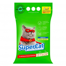 Наповнювач для котячого туалету SuperCat з ароматизатором Деревний поглинаючий 3 кг (5 л)