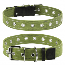 Нашийник для собак Collar  зі світовідбиваючою стрічкою безрозмірний 35мм/63см (бавовна)