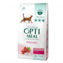 Сухий корм для дорослих котів Optimeal Adult Cat High in Veal 1,5 кг (телятина)