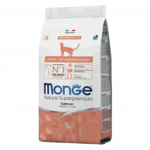 Сухий корм для дорослих котів всіх порід Monge Cat Monoprotein Adult Salmone 1,5 кг (лосось)