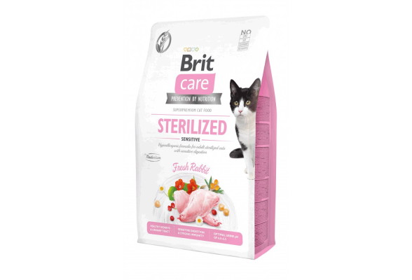 Сухий корм для котів Brit Care Cat Grain Free Sterilized Sensitive 2 кг (кролик)