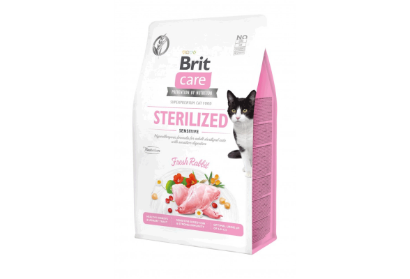 Сухий корм для котів Brit Care Cat Grain Free Sterilized Sensitive 400 г (кролик)