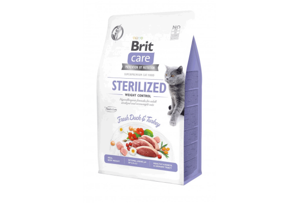 Сухий корм для стерелізованних котів із зайвою вагою Brit Care Cat GF Sterilized Weight Control 400