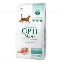 Сухий корм для стерилізованих котів Optimeal Adult Cat Sterilised Turkey With Oat 1,5 кг (індичка та