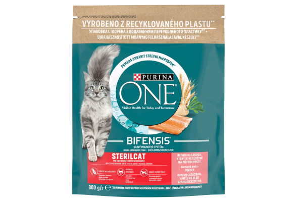 Purina One Sterilcat Сухой корм для стерилизованных кошек, с лососем, 800 г