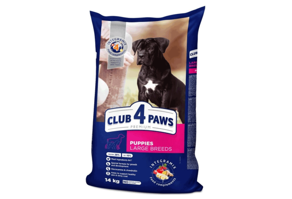 Club 4 Paws Premium Puppies Сухий корм для цуценят великих порід, з куркою, 14 кг