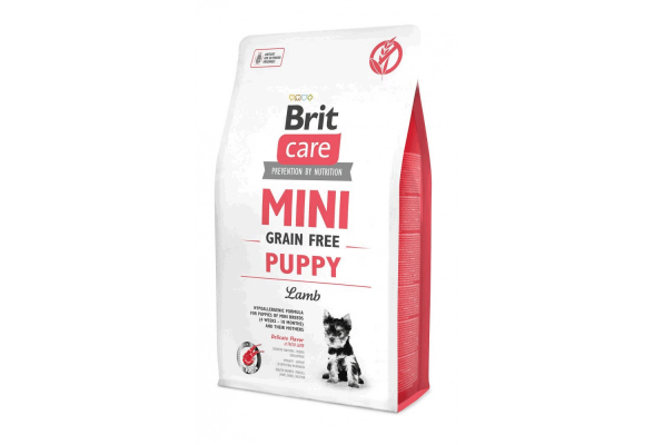 Brit Care GF Puppy Сухий корм для цуценят та молодих собак мініатюрних порід, з ягням, 2 кг