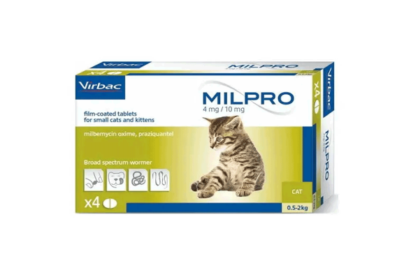 Таблетки для котів Milpro від 0,5 до 2 кг 1 таблетка (для лікування та профілактики гельмінтозів)