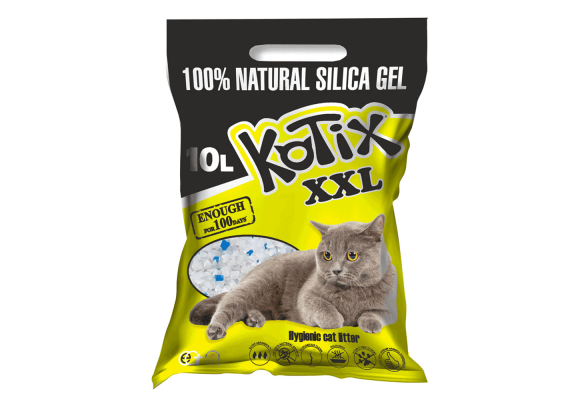 Наповнювач силікагелевий для котячого туалету Kotix XXL 4.5 кг (10 л)