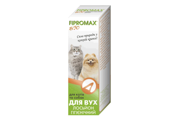 Краплі Fipromax БІО для вух гігієнічні, для котів і собак 15мл