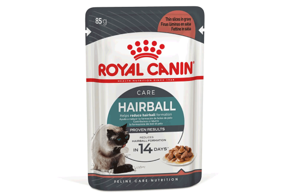 Royal Canin Hairball Care Вологий корм для виведення грудочок шерсті у котів, шматочки в соусі, 85 г