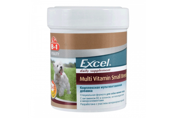 Вітаміни для собак дрібних порід 8in1 Excel «Multi Vitamin Small Breed» 70 таблеток (мультивітамін)