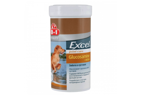 Вітаміни для собак 8in1 Excel «Glucosamine + MSM» 55 таблеток (для суглобів)