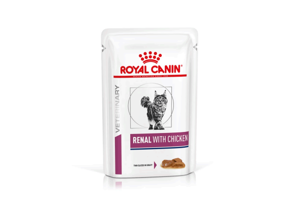 Royal Canin Renal Влажный корм, при хронической почечной недостаточности у кошек, курица, 85 г