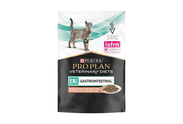 Вологий корм для котівPurina Pro Plan Veterinary Diets EN Gastrointestinal Шматочки в підливці з лососем 85 г