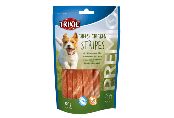 Ласощі для собак Trixie PREMIO Chicken Cheese Stripes 100 г (курка та сир)