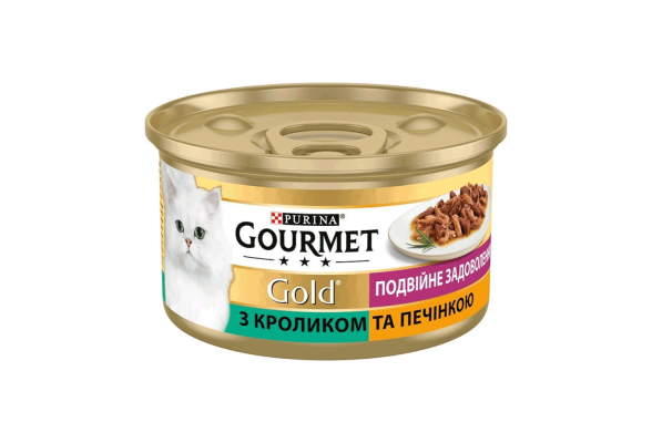 Вологий корм для котів Gourmet Gold Pate Rabbit & Liver 85 г (кролик та печінка)