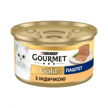 Вологий корм для котів Gourmet Gold Pate Turkey 85 г (індичка)