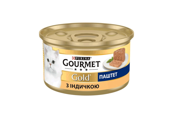 Вологий корм для котів Gourmet Gold Pate Turkey 85 г (індичка)