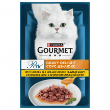 Влажный корм для кошек Purina Gourmet Perle мини филе в соусе с курицей 85 г