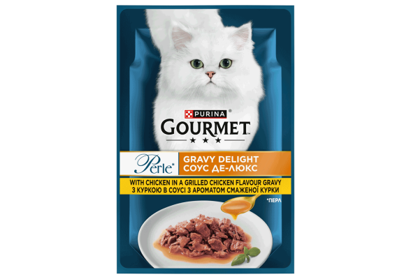 Влажный корм для кошек Purina Gourmet Perle мини филе в соусе с курицей 85 г