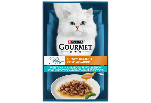 Вологий корм для кішок Purina Gourmet Perle міні філе з тунцем 85 г