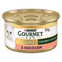 Вологий корм для кішок Purina Gourmet Gold Соковита насолода з лососем 85 г