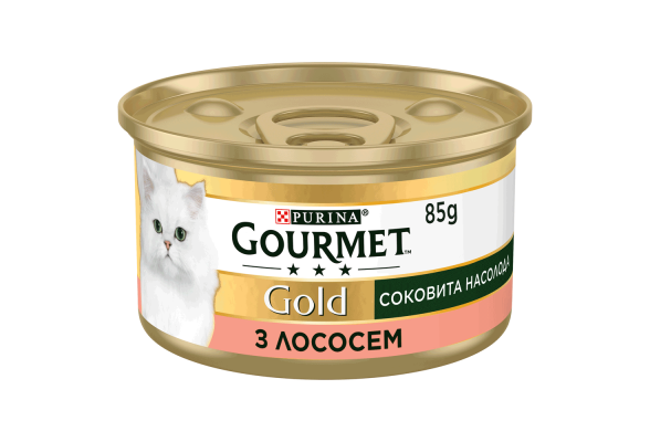 Вологий корм для кішок Purina Gourmet Gold Соковита насолода з лососем 85 г