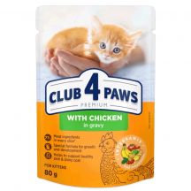 Вологий корм Club 4 Paws Пауч для кошенят курка в соусі 80 г