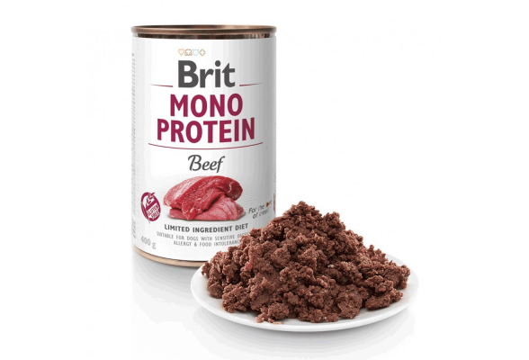 Вологий корм для собак Brit Mono Protein Beef 400 г (яловичина)