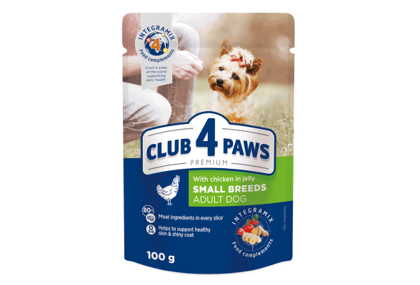 Club 4 Paws Влажный корм для собак, с курицей в желе, 100 г