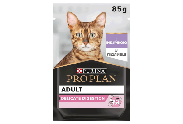 Вологий корм для кішок Purina Pro Plan Delicate Nutrisavour  85 г  (індичка)