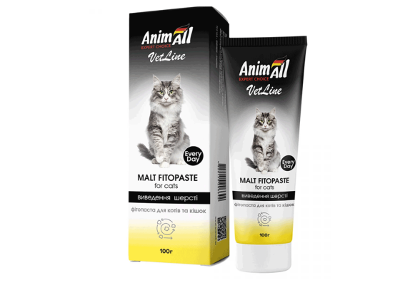 Фітопаста AnimAll VetLine для виведення шерсті для котів 100 г