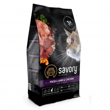 Сухий корм для стерилізованих котів Savory Adult Cat Steril Fresh Lamb and Chicken ягнятина та курка 400 г