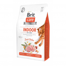 Сухий корм для котів, які мешкають в приміщенні Brit Care Cat GF Indoor Anti-stress 2 кг - курка