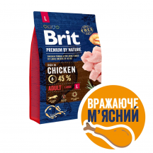 Brit Premium Dog Adult L Сухий корм для дорослих собак великих порід, 3 кг