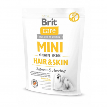 Brit Care Mini GF Hair & Skin Сухой корм для собак миниатюрных пород, шерсть которых требует дополнительного ухода 400