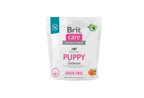 Brit Care Dog GF Puppy Сухий корм для цуценят, з лососем, 1 кг