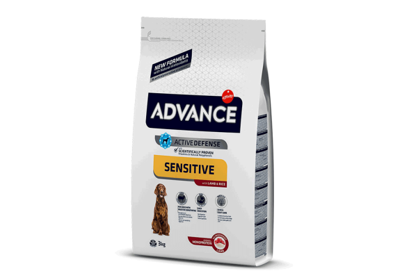 Advance Sensitive Сухой корм для взрослых собак, с ягненком, 3 кг