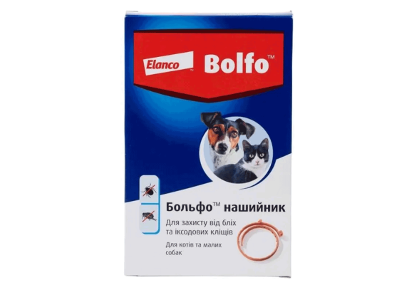 Нашийник Elanco (Bayer) Bolfo (Больфо) від бліх та кліщів для котів та собак 35 см