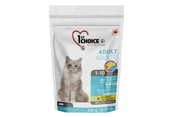 1st Choice Healthy Skin&Coat Сухий корм для котів, з лососем, 350 г