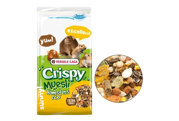 Корм для хом'яків, пацюків, мишей, піщанок Versele-Laga Crispy Muesli Hamster зернова суміш 1 кг