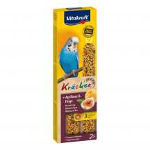 Ласощі для хвилястих папуг Vitakraft «Kracker Original + Apricot & Fig» 60 г / 2 шт. (абрикос та рис)