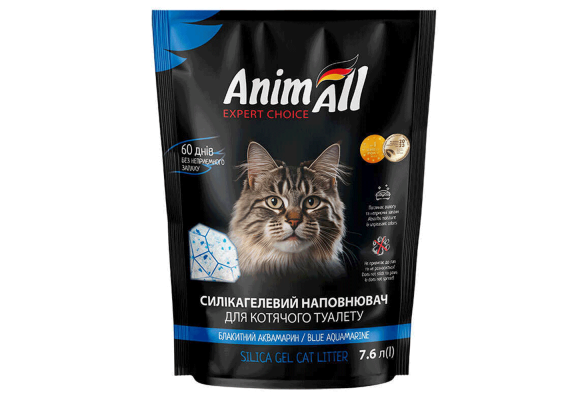 Наповнювач для котячого туалету AnimAll Блакитна долина 7,6 л (силікагелевий)