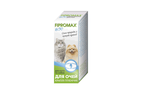 Краплі гігієнічні для очей для котів та собак Fipromax Біо 15 мл