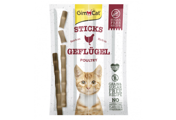 Ласощі для котів GimCat Sticks 4 шт. (домашня птиця)