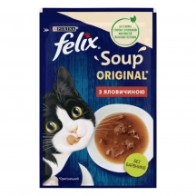 Вологий корм Felix Soup Суп з Яловичиною 48 г.